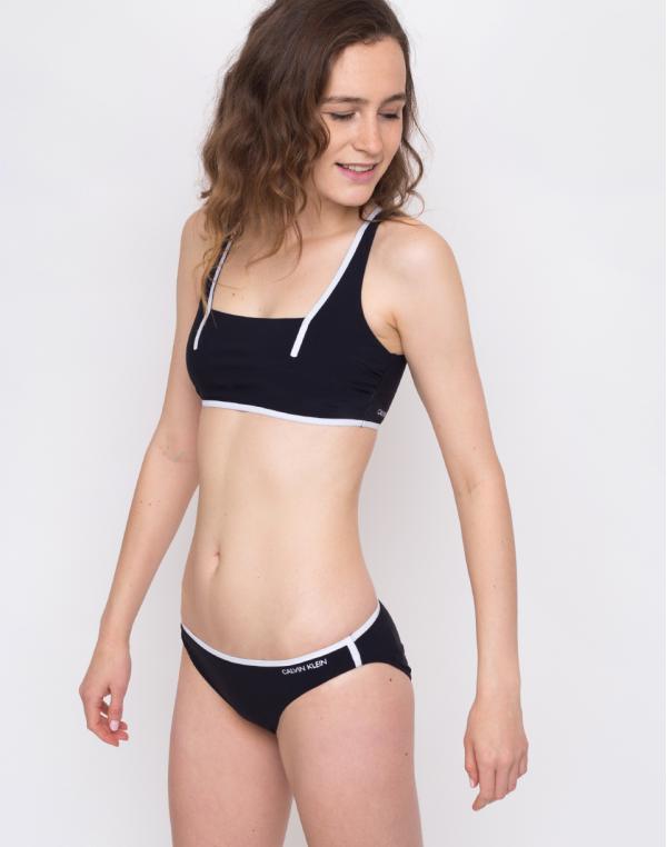 Calvin Klein Square Neck Crop PVH Black L