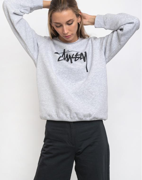 Stüssy Stock Crew Ash Heather L