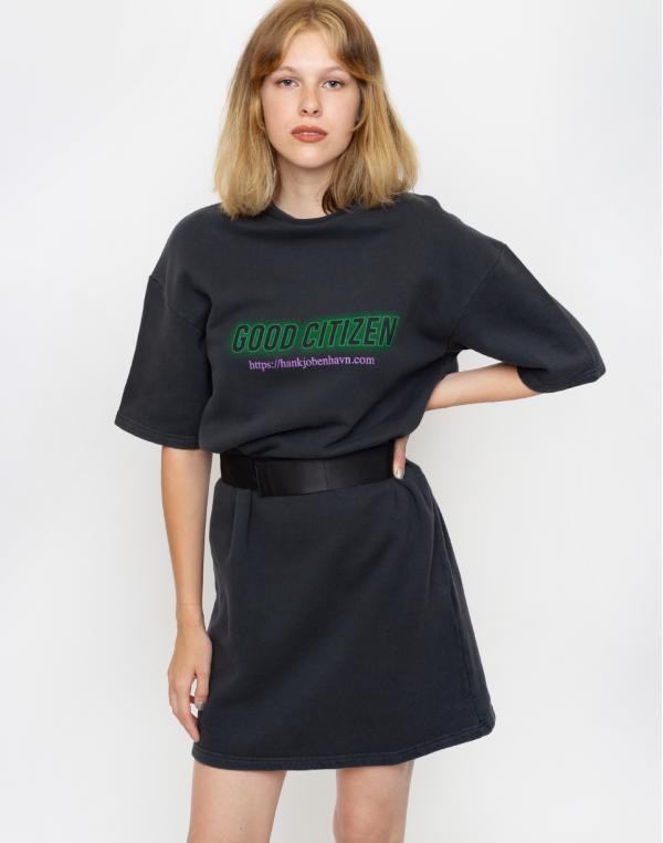 Han Kjøbenhavn Tee Sweat Dress Faded Black XS