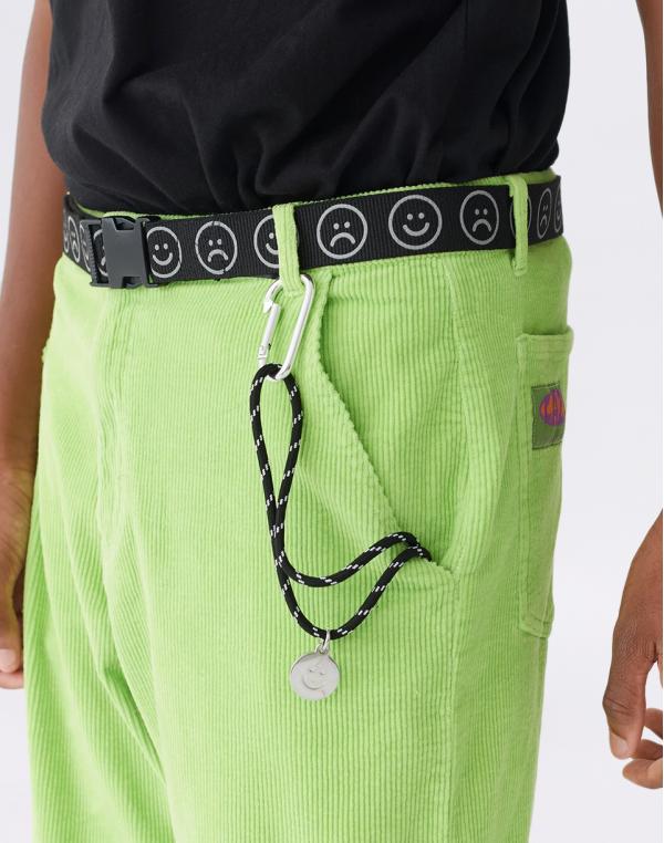 Lazy Oaf Techy Cord Carabiner Keyring BLACK