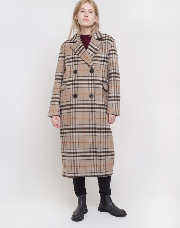 Native Youth The Chrissy Wool Overcoat Check L