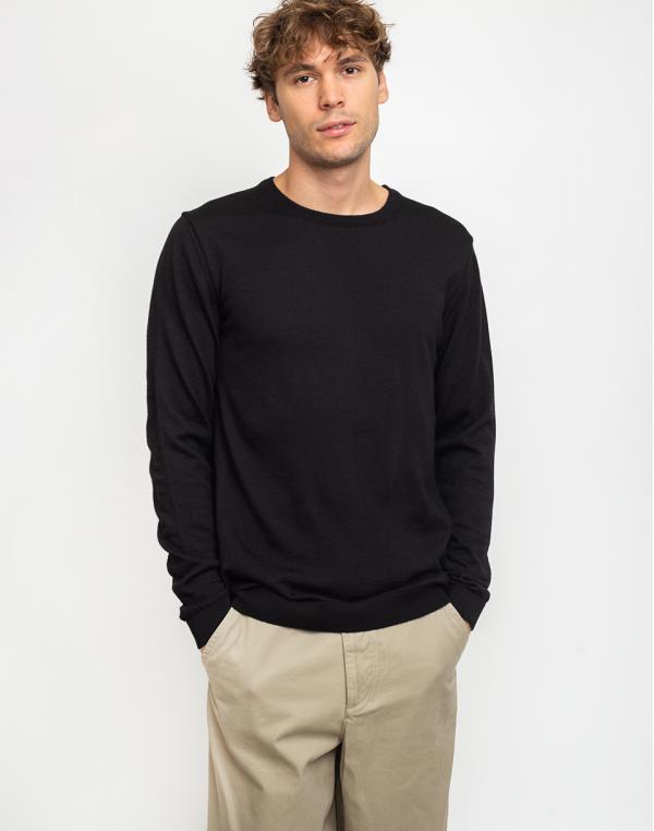 By Garment Makers The Merino Knit 5030 Black Melange M