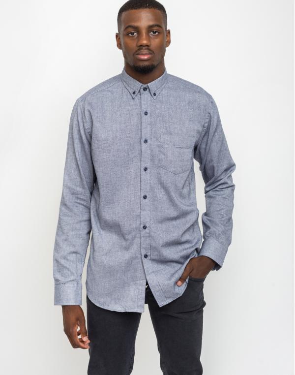 By Garment Makers The Organic Flannel Shirt 3090 Navy XL