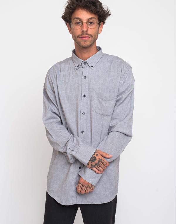 By Garment Makers The Organic Flannel Shirt 2321 Dark Grey M