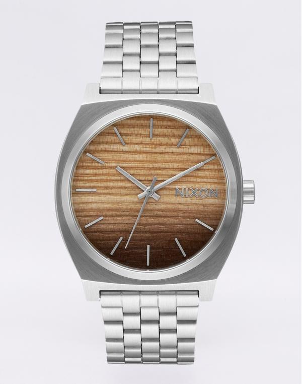 Nixon Time Teller Wood/ Silver