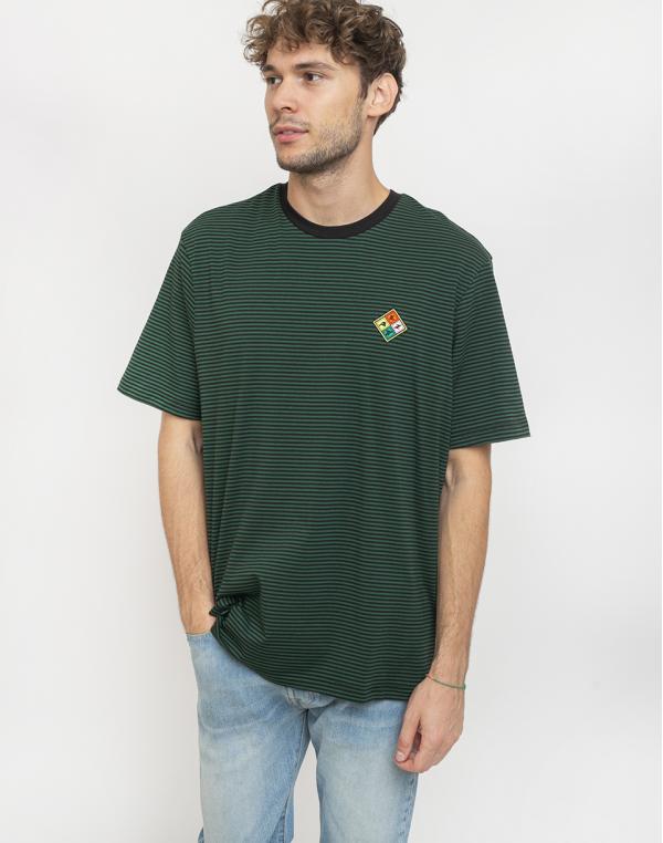 Lazy Oaf Tiny Stripe Lazy Tee Green XL