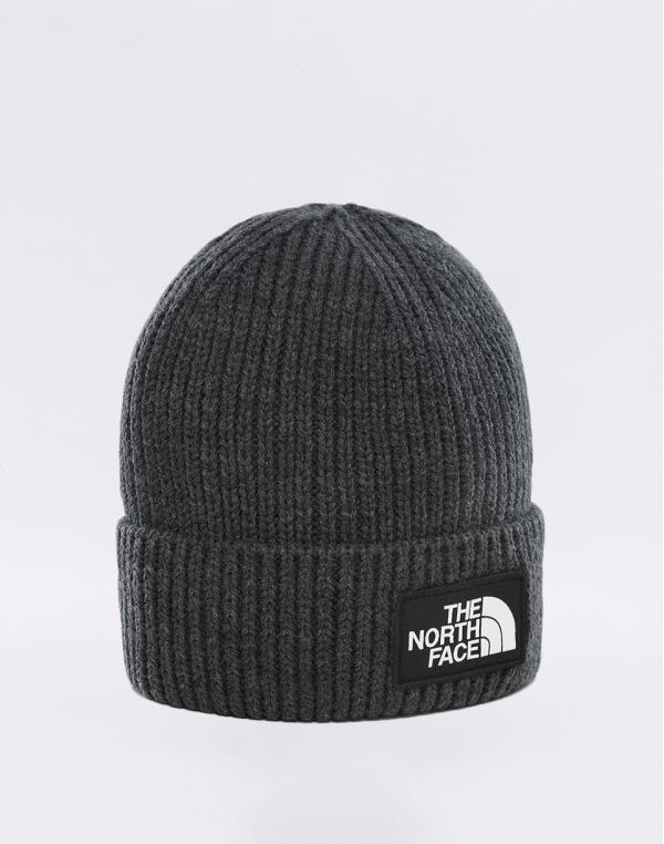 The North Face TNF Logo Box Cuff Beanie TNF Medium Grey Heather