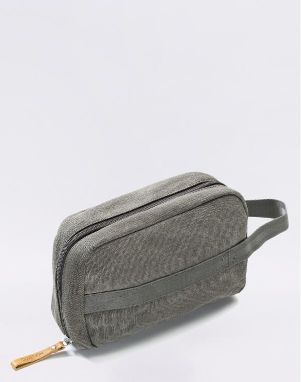 Qwstion Toiletry Kit Organic Washed Grey