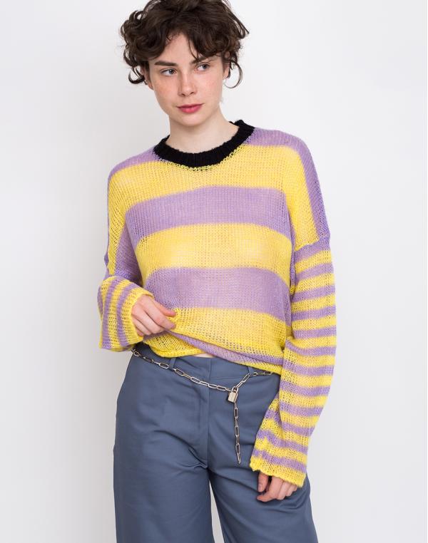 The Ragged Priest Turbo Knit Lilac/Yellow Stripe S
