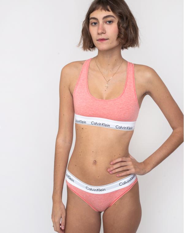 Calvin Klein Unlined Bralette Fpq Pomelo Heather S