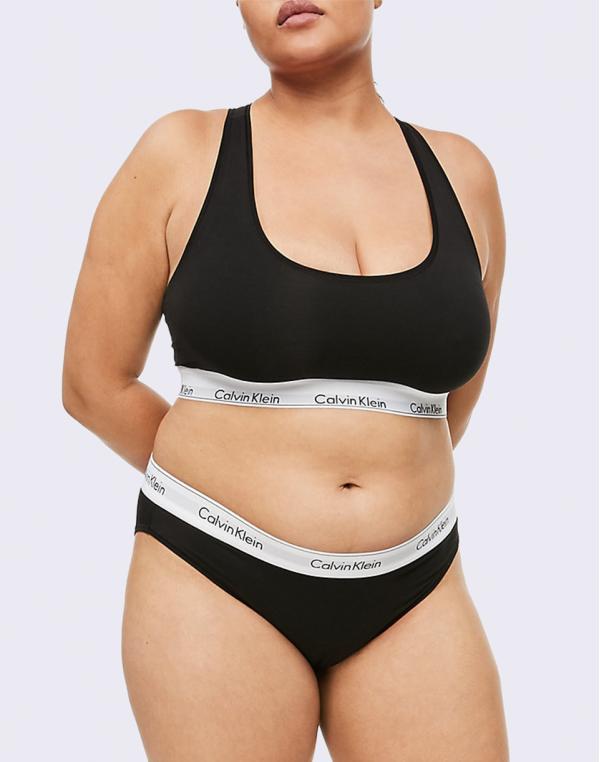 Calvin Klein Unlined Bralette plus size 001 Black XXL