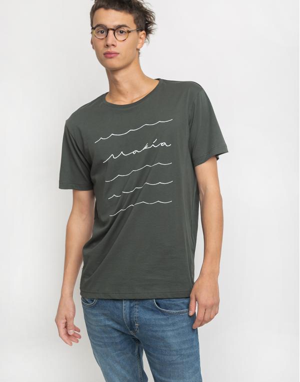 Makia Waves T-Shirt Dark Green M