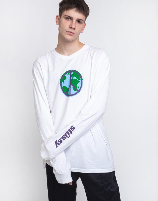 Stüssy World Peace LS Tee White M