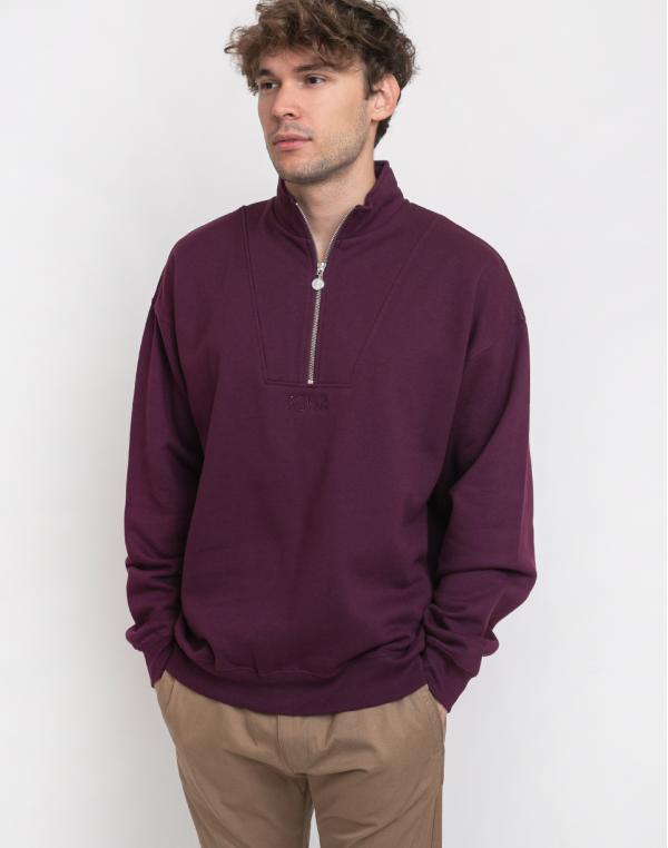 Polar Skate Co. Zip Neck Sweatshirt Prune S