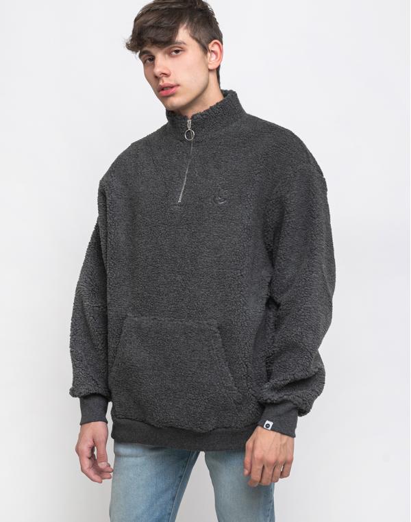Lazy Oaf Zip Sherpa Fleece Grey M