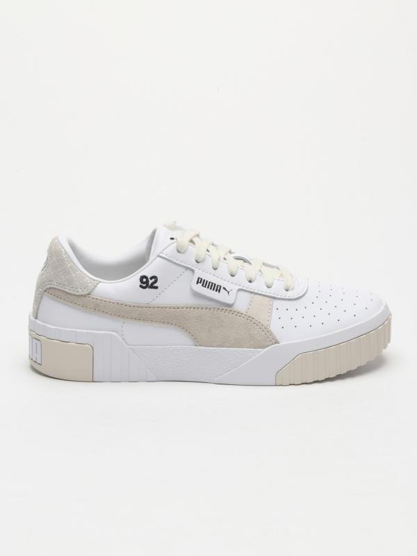 Boty Puma Cali Lthr Suede X Sg Bílá