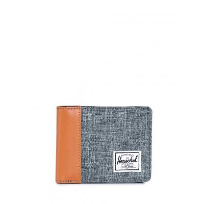 Peněženka Herschel Supply Edward Raven Crosshatch/Tan Pebbled Synthetic Leather