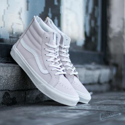 Vans SK8-Hi Slim Zip (Leather) White Spring Powder/ Blanc