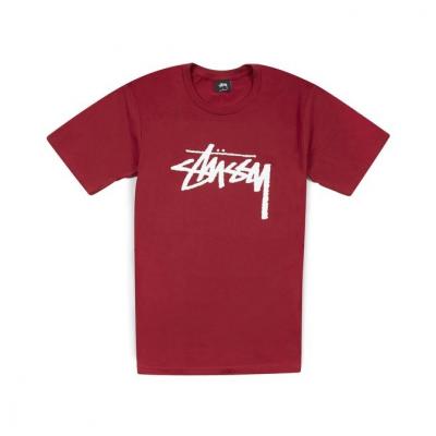 Stüssy Label Stock Tee Dark Red