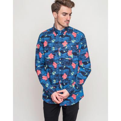Košile WeSC Concrete Flower deep water
