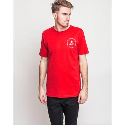 Logo tee WeSC Icon Circle Pompeian Red