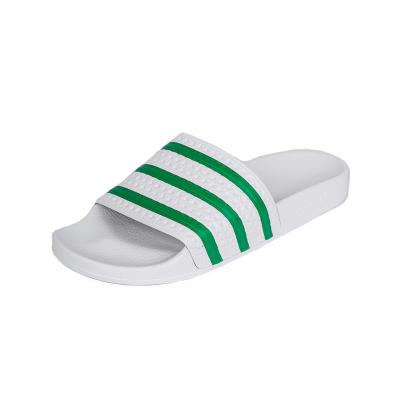 Pantofle Adidas Originals ADILETTE FTWWHT/GREEN/FTWWHT