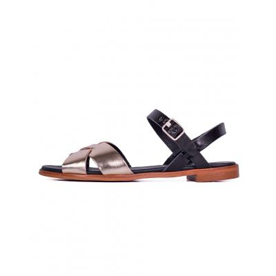 Sandály Loreak Mendian ARRAIN leather champaigne/black