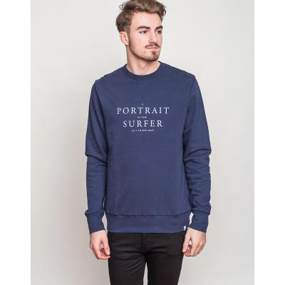 Mikina Loreak Mendian PORTRAIT LIGHT NAVY