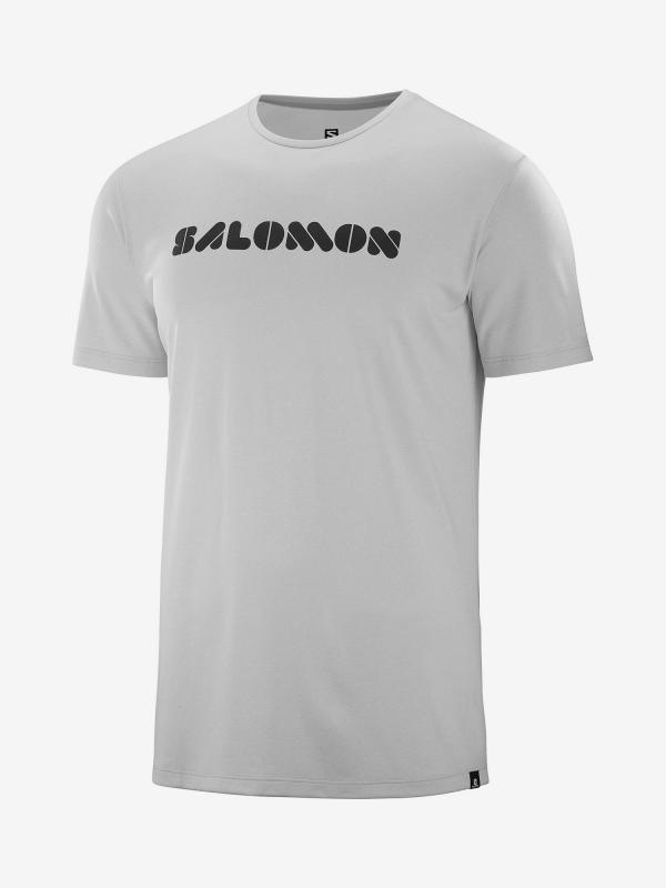 Tričko Salomon Agile Graphic Tee M-Lunar Ro Šedá
