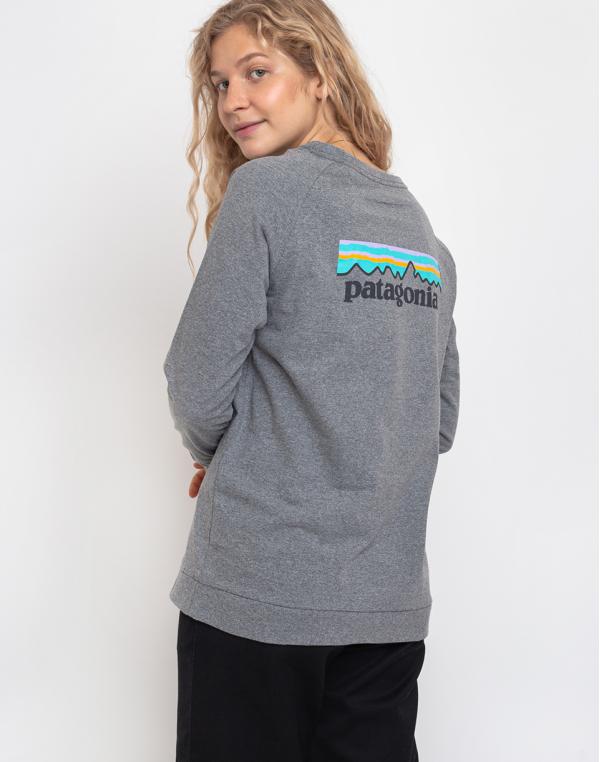 Patagonia L/S Pastel P-6 Logo Responsibili-Tee Gravel Heather S