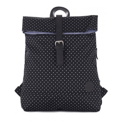 Enter Fold Top Black/White PolkaDot 16l