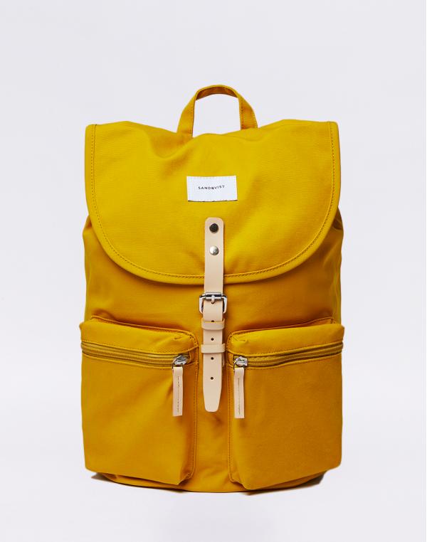 Sandqvist Roald Yellow with Natural Leather