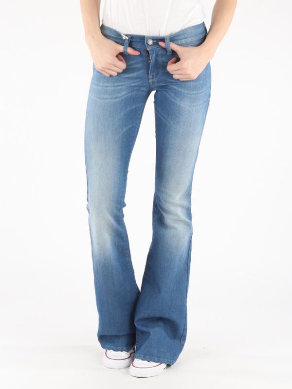 Džíny Diesel LIVIER-FLARE L.34 PANTALONI Modrá