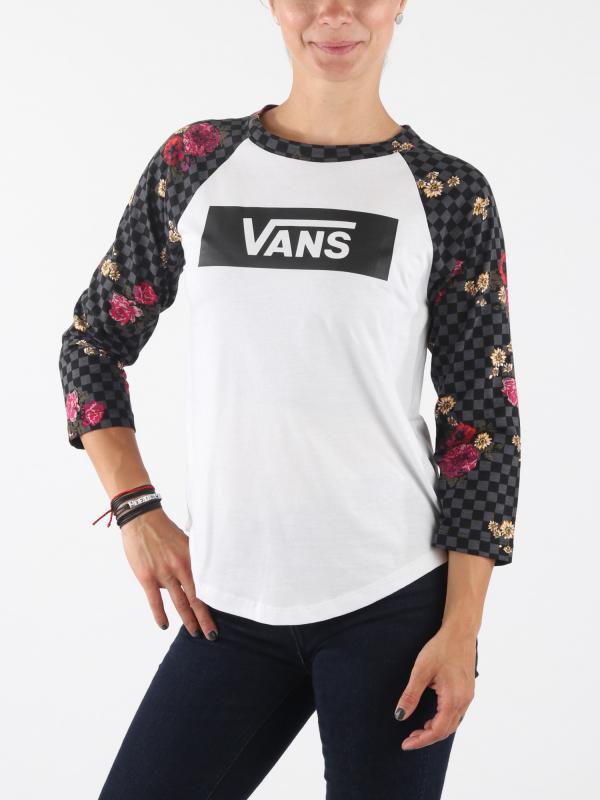 Tričko Vans Wm Botanical Tangle White/Black Bílá
