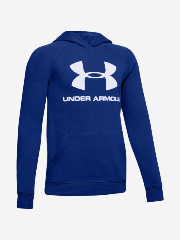 Mikina Under Armour Rival Logo Hoodie-Blu Modrá