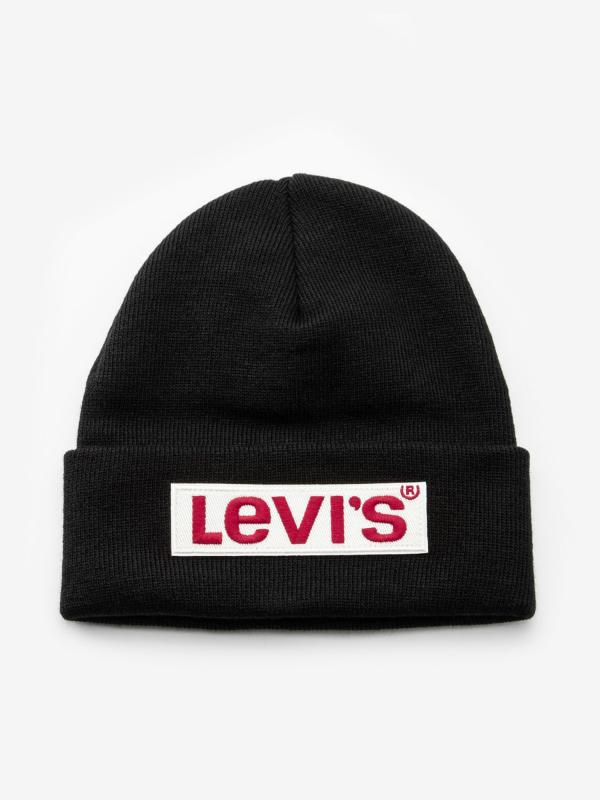 Čepice Levi's® Big Box Tab Beanie Černá