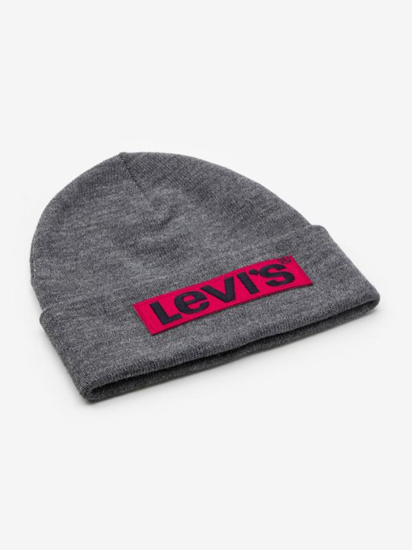 Čepice Levi's® Big Box Tab Beanie Šedá