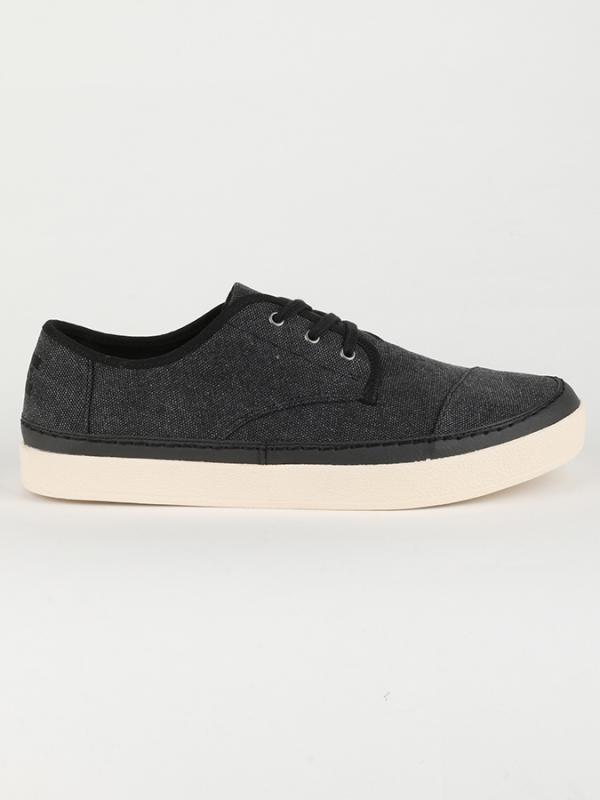 Boty Toms BLACK WASHED CANVAS/RAND MN PASO SNEAK Černá