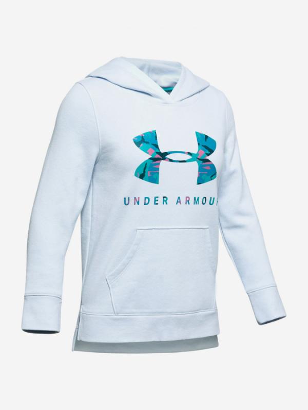Mikina Under Armour Rival Print Fill Logo Hoodie-Blu Bílá