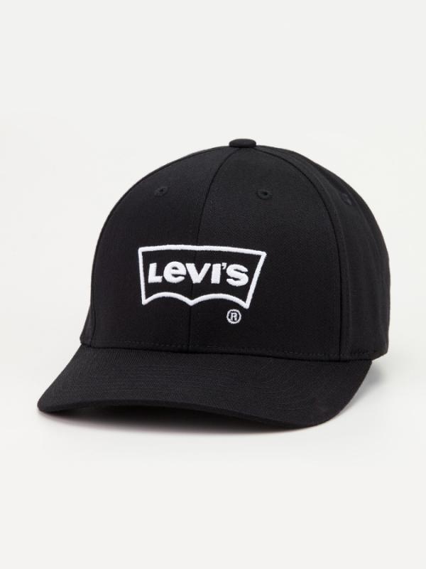Kšiltovka LEVI'S Big Batwing Non Flex Fit Puff Embroid Černá