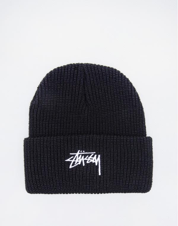 Stüssy Stock Cuff Beanie Black