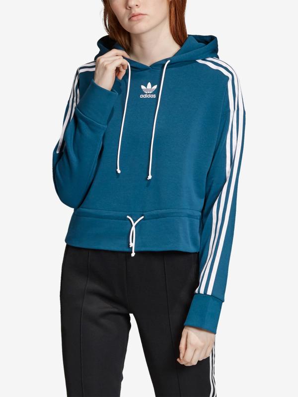 Mikina adidas Originals Cropped Hoodie Barevná
