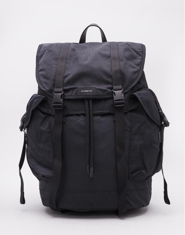 Sandqvist Charlie Black with Black Leather
