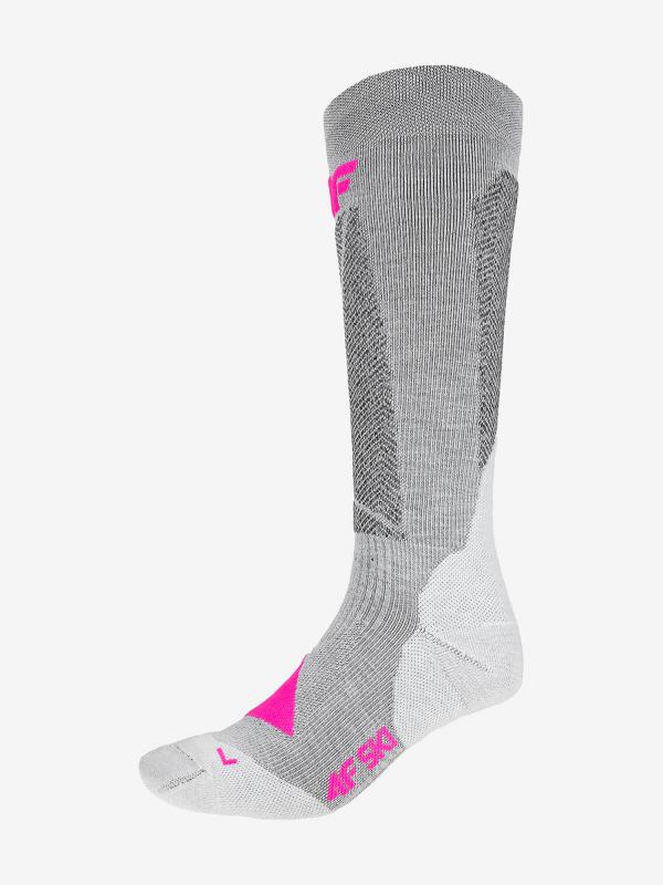 Ponožky 4F Sodn202 Ski Socks Šedá