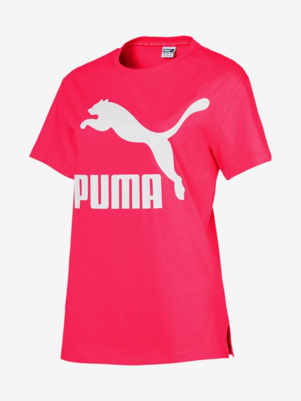Tričko Puma Classics Logo Tee Růžová