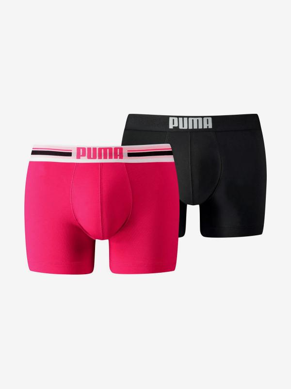 Boxerky Puma Placed Logo Boxer 2 Pack Barevná