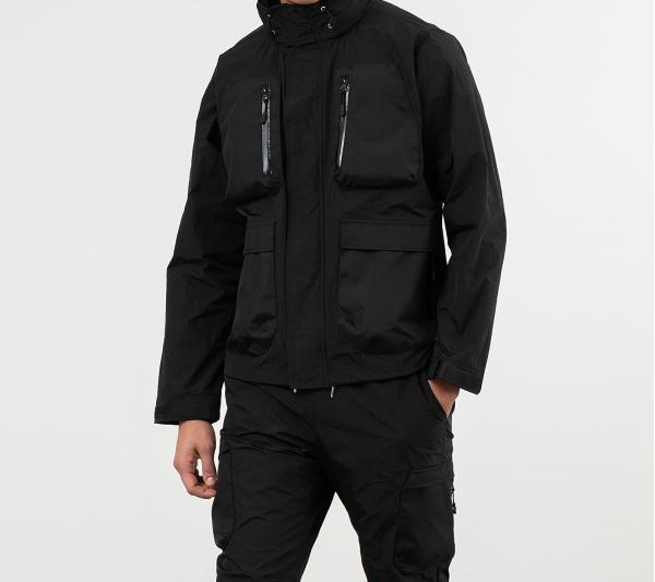 John Elliott High Shrunk Nylon Parachute Jacket Black