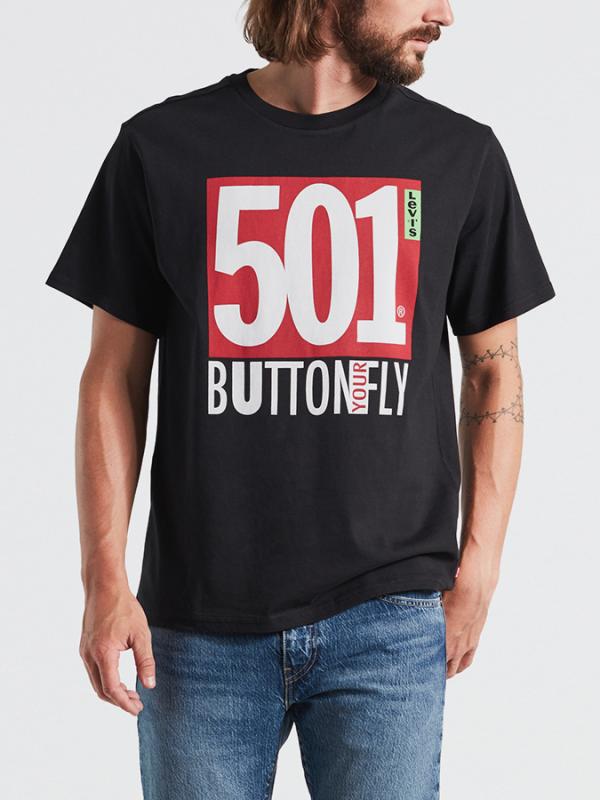 Tričko LEVI'S Oversized Graphic Tee Černá