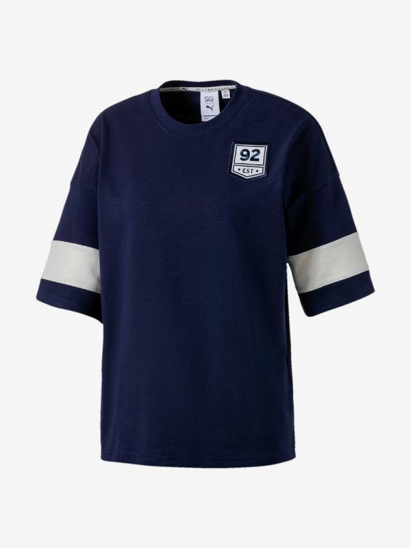 Tričko Puma X Sg Oversized Tee 2 Modrá