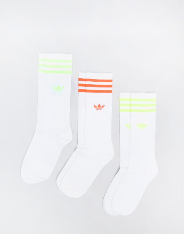 adidas Originals Solid Crew Sock White/ White/ White 35-38